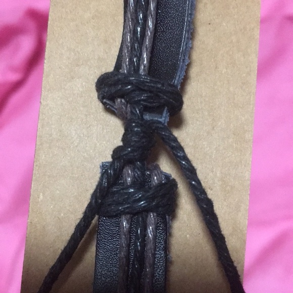 FINAL MARKDOWN NOC Beifenni Jewelry Peace Sign Leather Bracelet - Picture 7 of 7